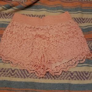 🍄No Boundaries crochet lace shorts
